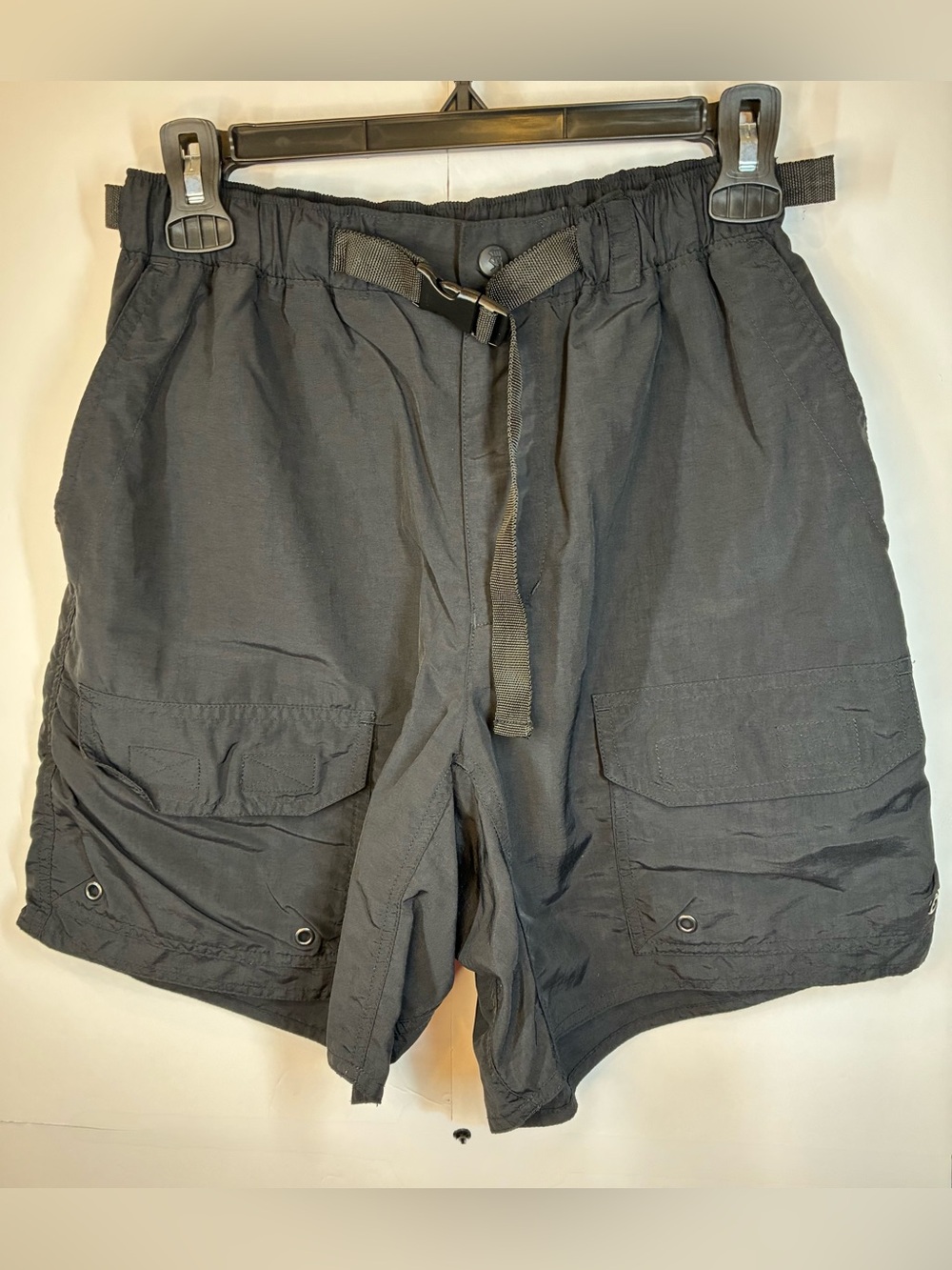REI Women’s Black Nylon Hiking Shorts Size S Built-In Adjustable Belt Outdoor
